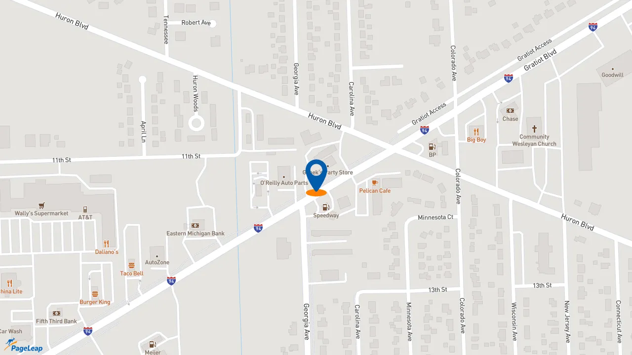 https://pageleap.com map showing location of Jimmy John&#039;s in Marysville.