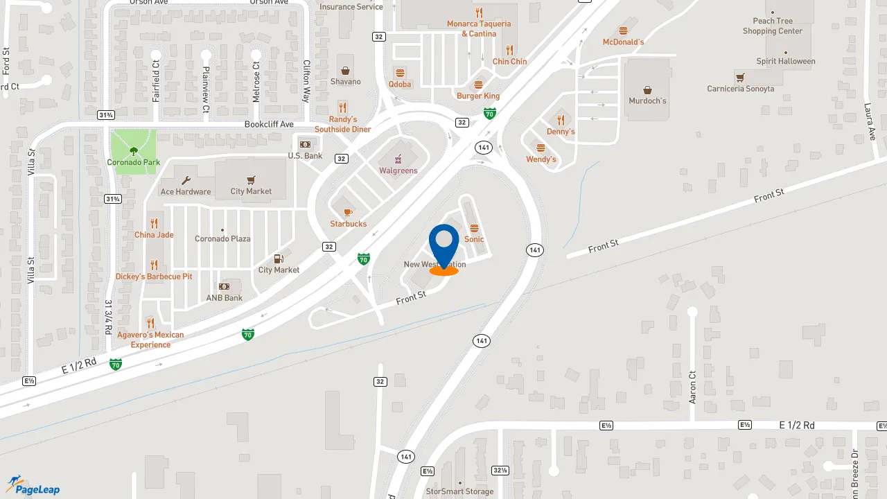 https://pageleap.com map showing location of Jimmy John&#039;s in Clifton.