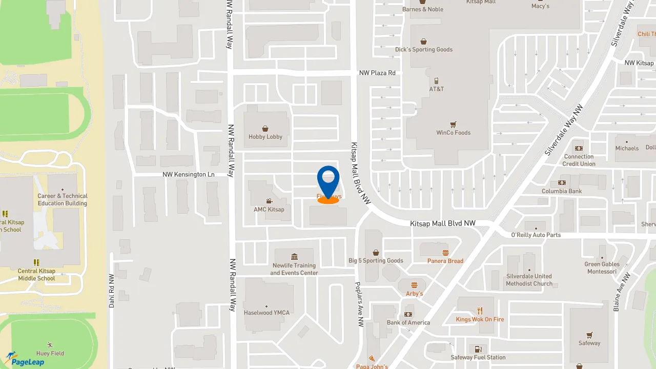 https://pageleap.com map showing location of Jimmy John&#039;s in Silverdale.