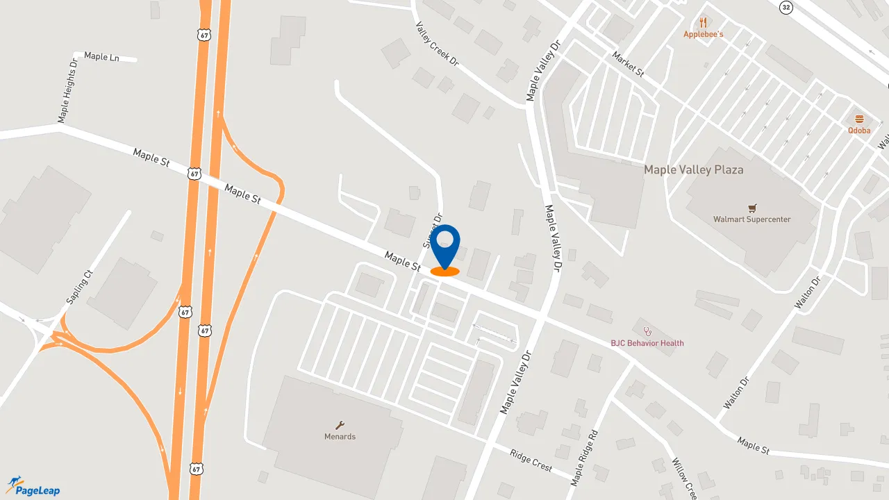 https://pageleap.com map showing location of Jimmy John&#039;s in Farmington.