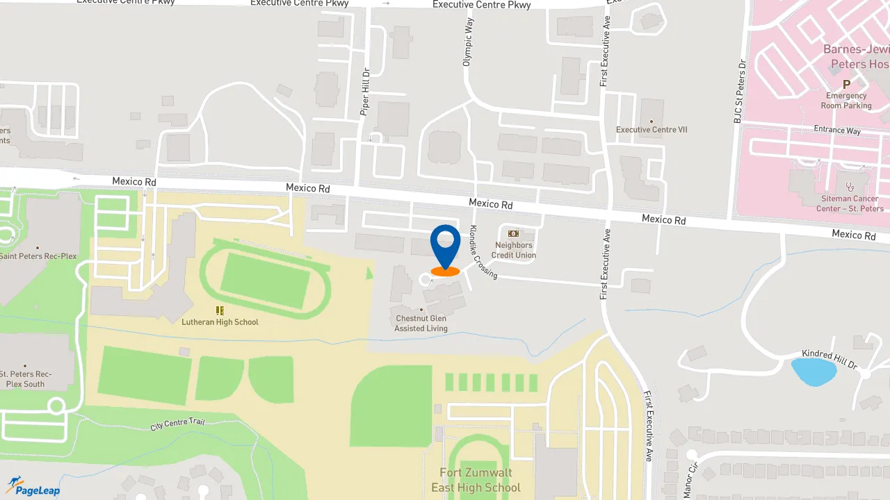 https://pageleap.com map showing location of Jimmy John&#039;s in St Peters.