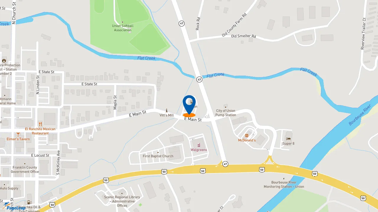https://pageleap.com map showing location of Jimmy John&#039;s in Union.