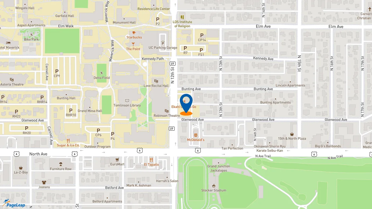 https://pageleap.com map showing location of Jimmy John&#039;s in Grand Junction.