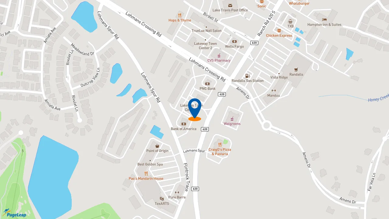 https://pageleap.com map showing location of Jimmy John&#039;s in Lakeway.