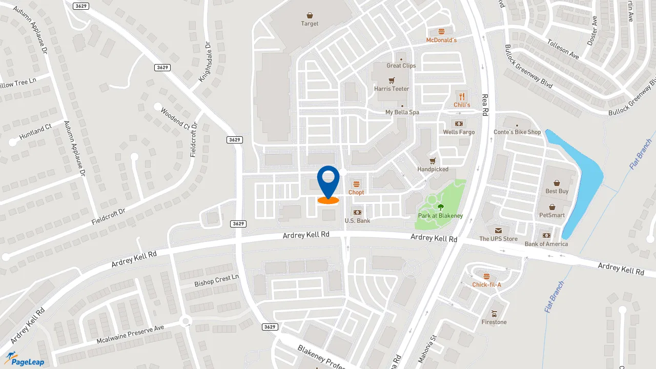 https://pageleap.com map showing location of Jimmy John&#039;s in Charlotte.