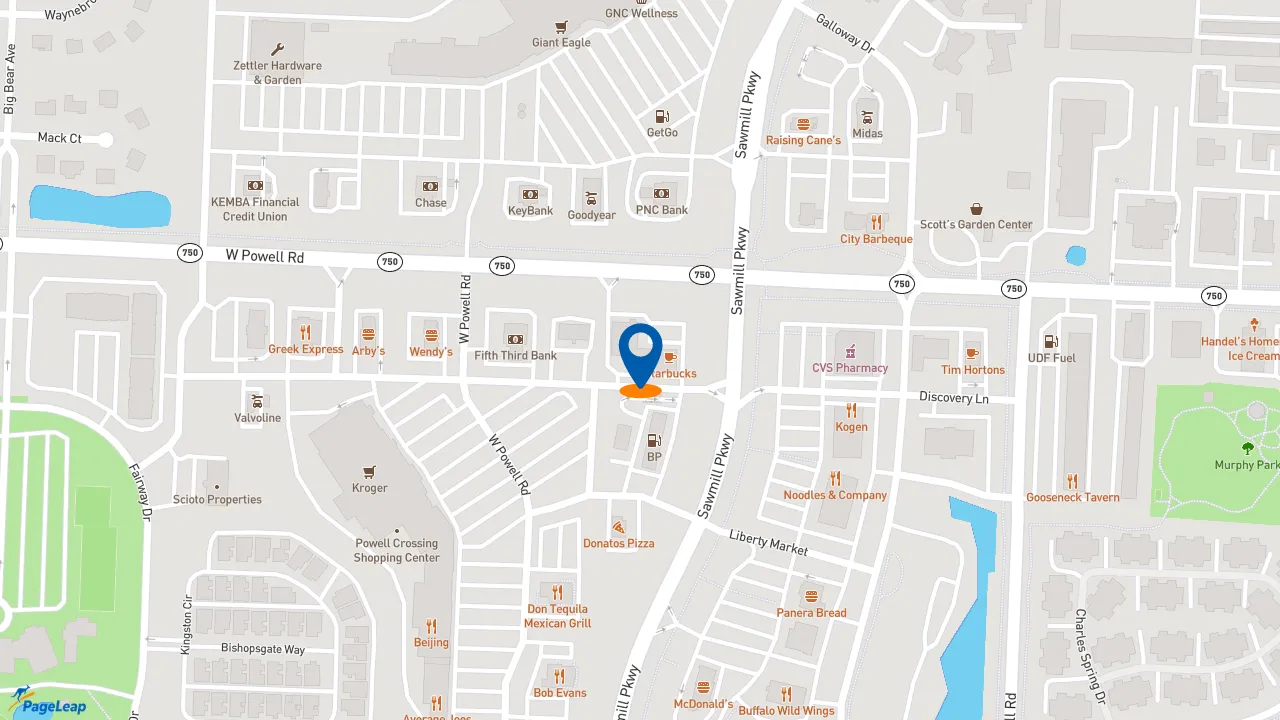 https://pageleap.com map showing location of Jimmy John&#039;s in Powell.