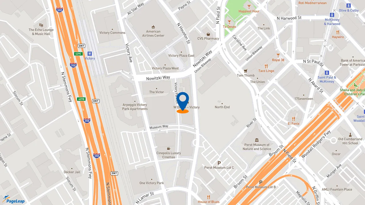 https://pageleap.com map showing location of Jimmy John&#039;s in Dallas.