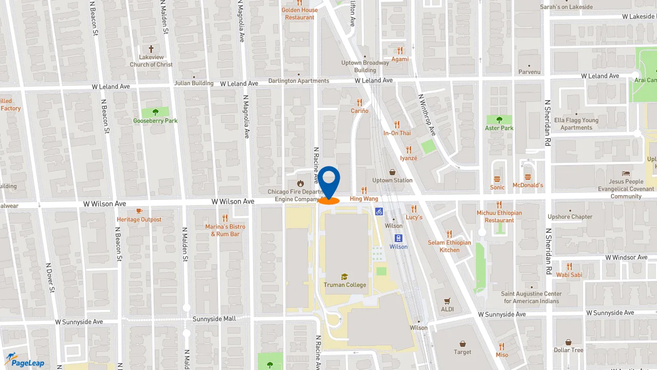 https://pageleap.com map showing location of Jimmy John&#039;s in Chicago.