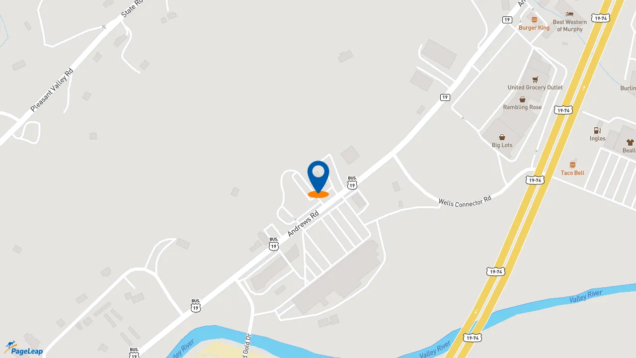 https://pageleap.com map showing location of KFC in Murphy.