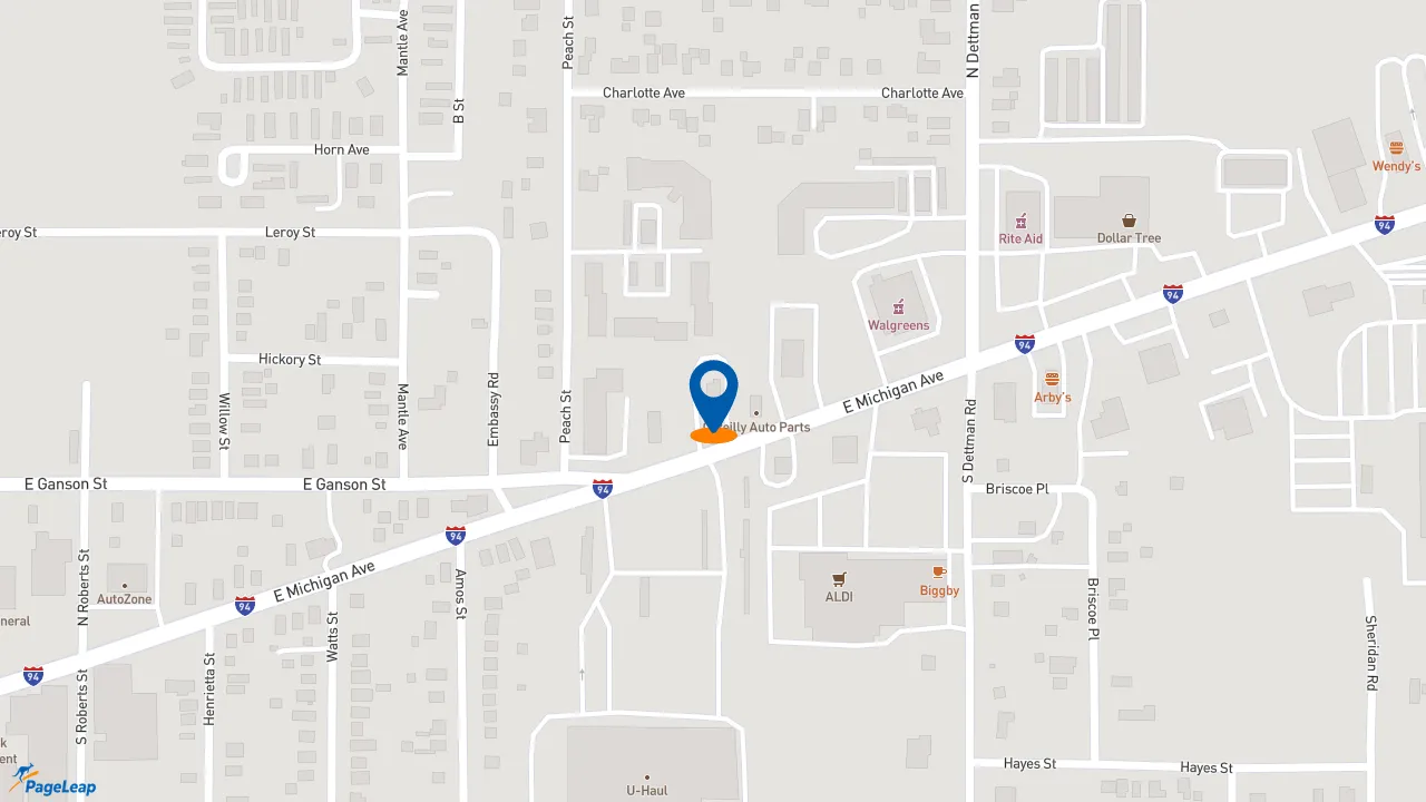 https://pageleap.com map showing location of KFC in Jackson.