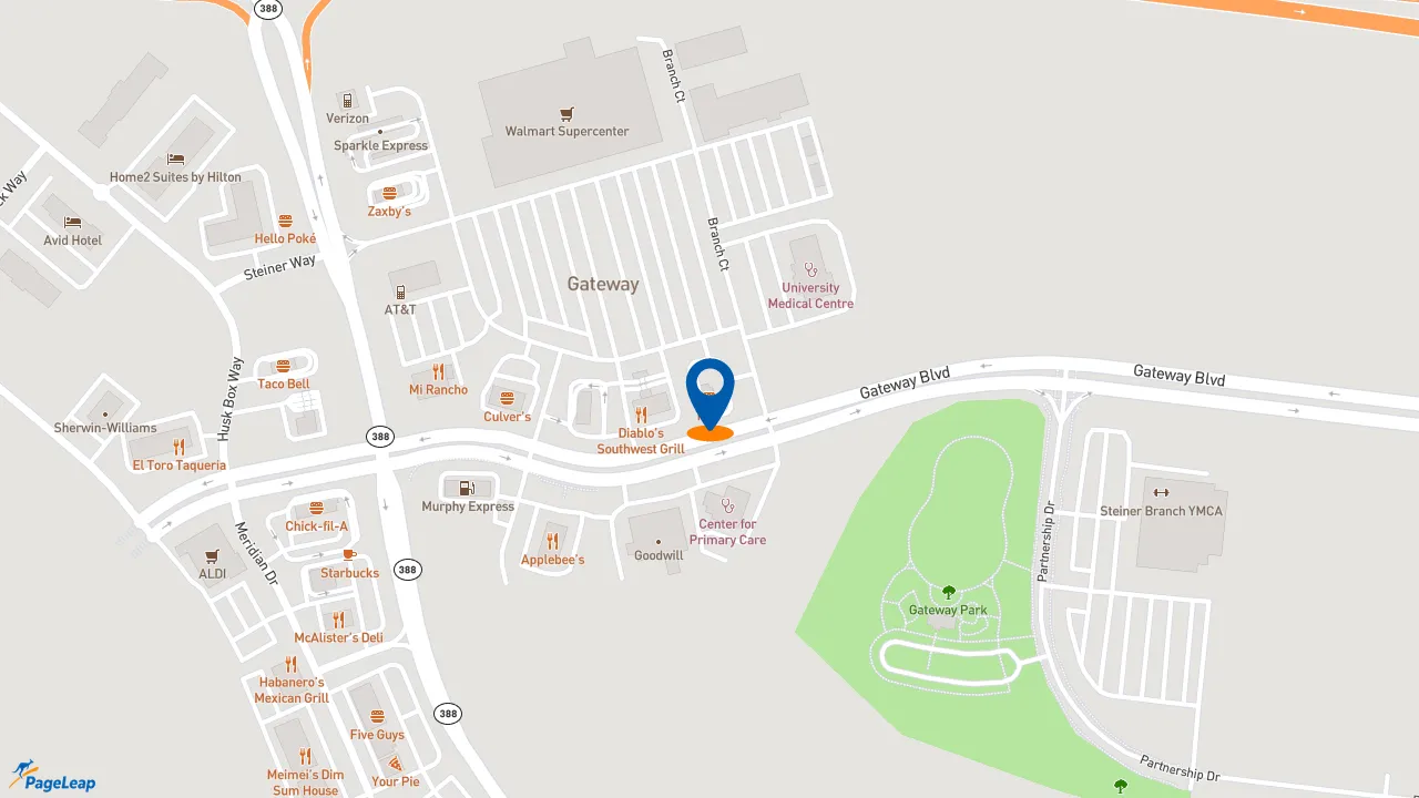 https://pageleap.com map showing location of KFC in Grovetown.