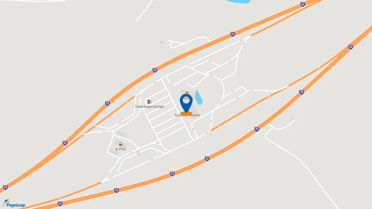 https://pageleap.com map showing location of KFC in North East.