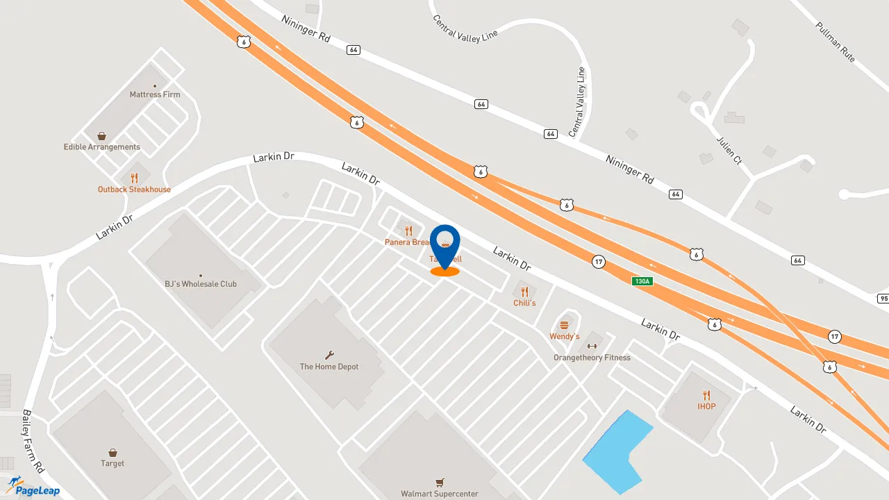 https://pageleap.com map showing location of KFC in Monroe.