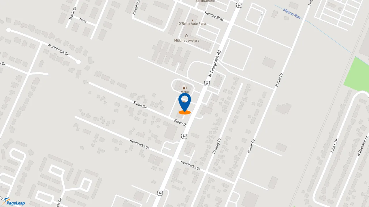 https://pageleap.com map showing location of KFC in Monroe.