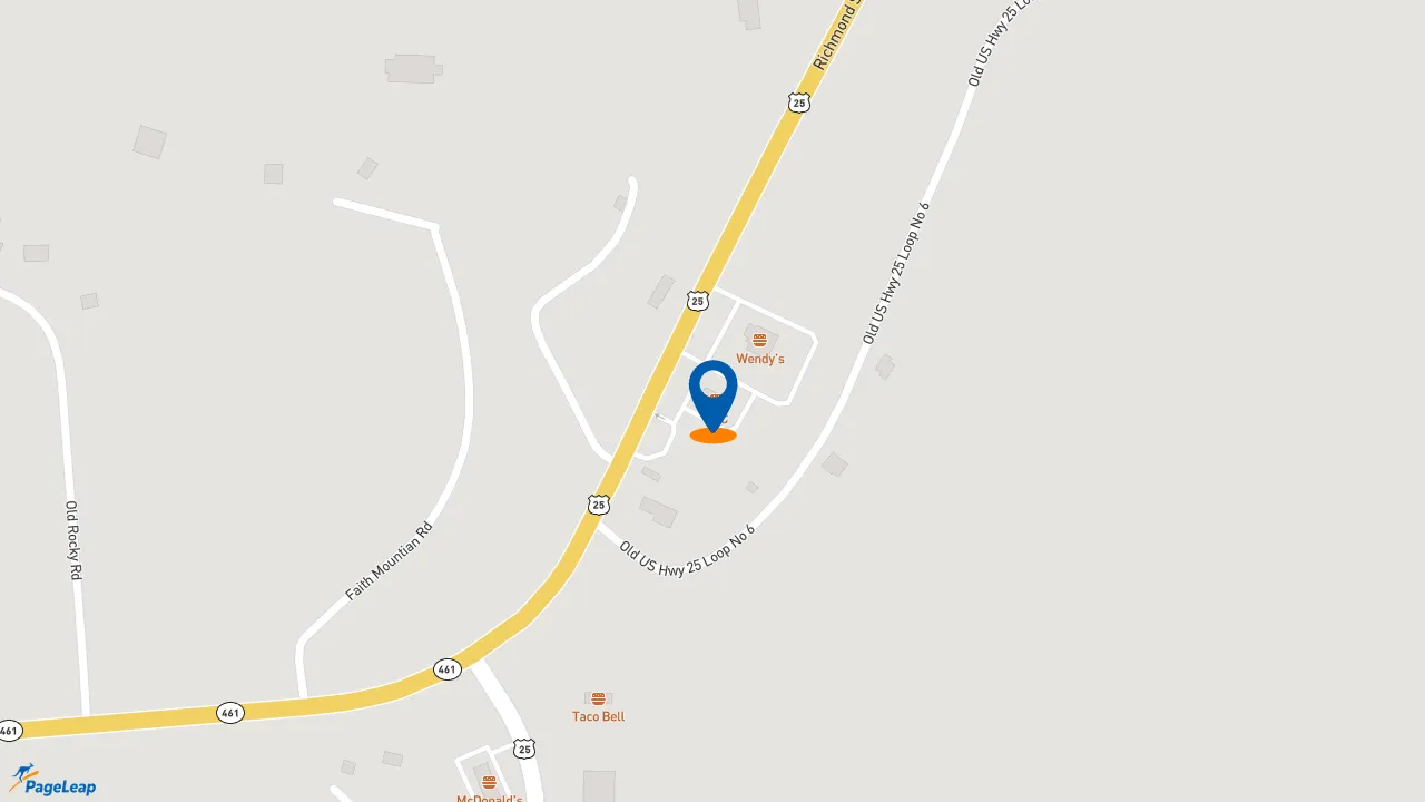 https://pageleap.com map showing location of KFC in Mount Vernon.