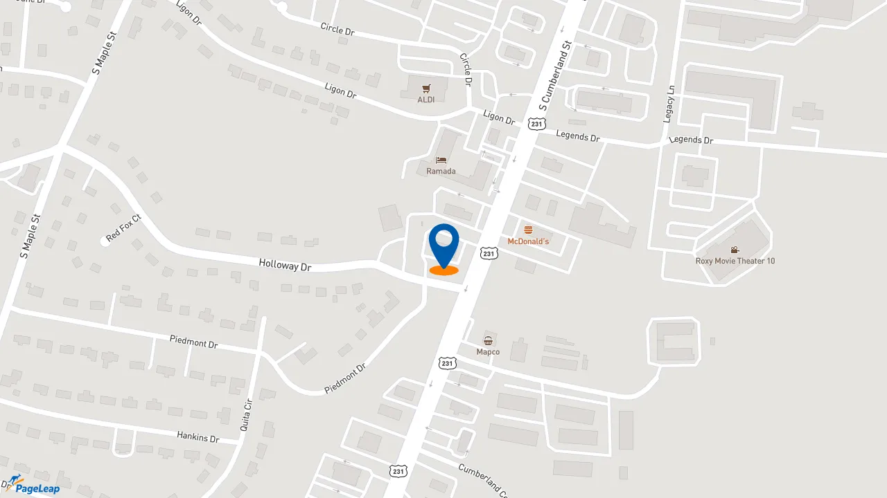 https://pageleap.com map showing location of KFC in Lebanon.