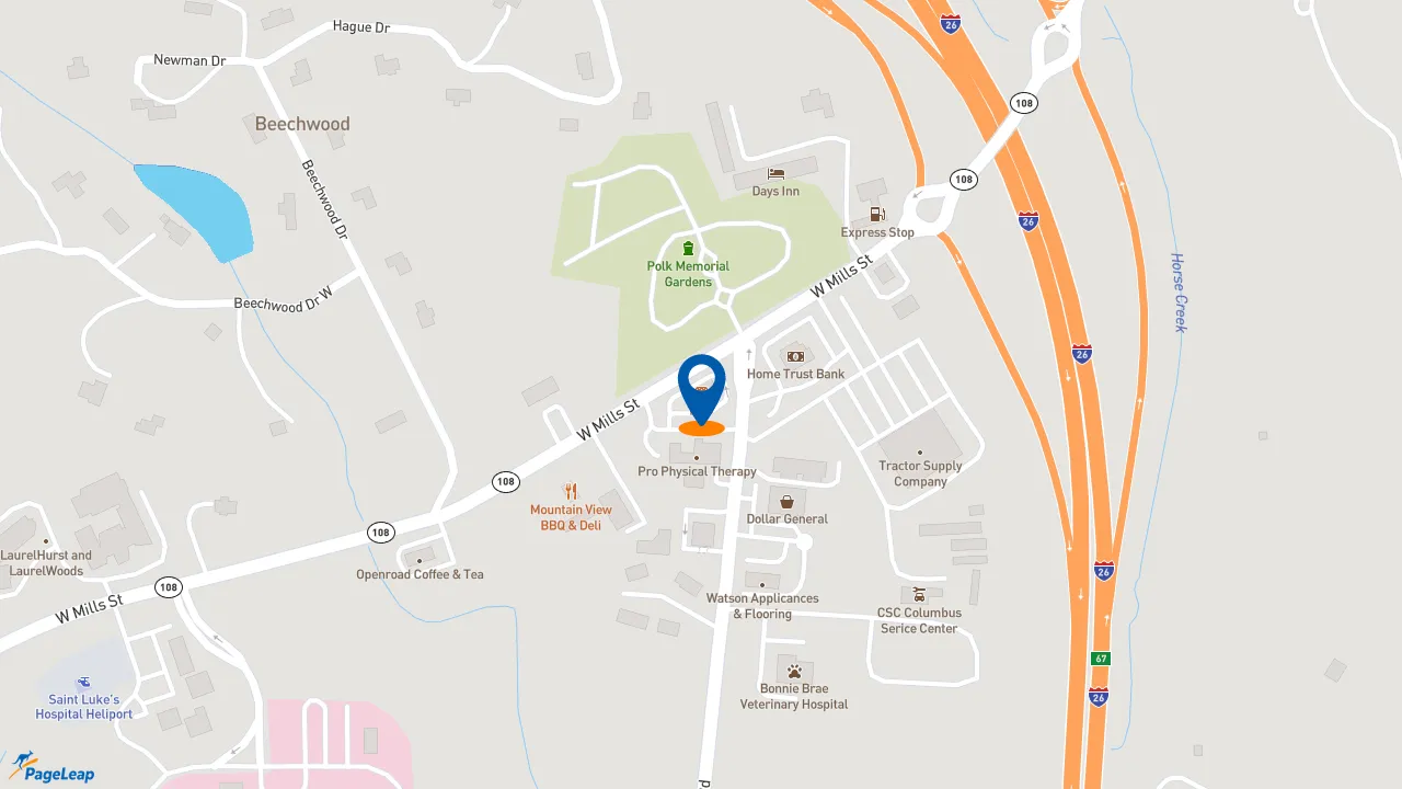 https://pageleap.com map showing location of KFC in Columbus.
