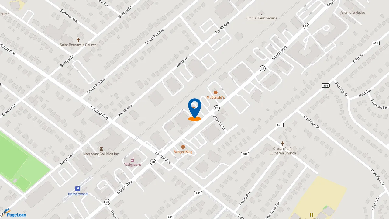 https://pageleap.com map showing location of KFC in Plainfield.
