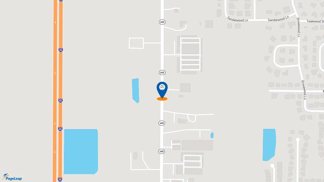 https://pageleap.com map showing location of KFC in Titusville.