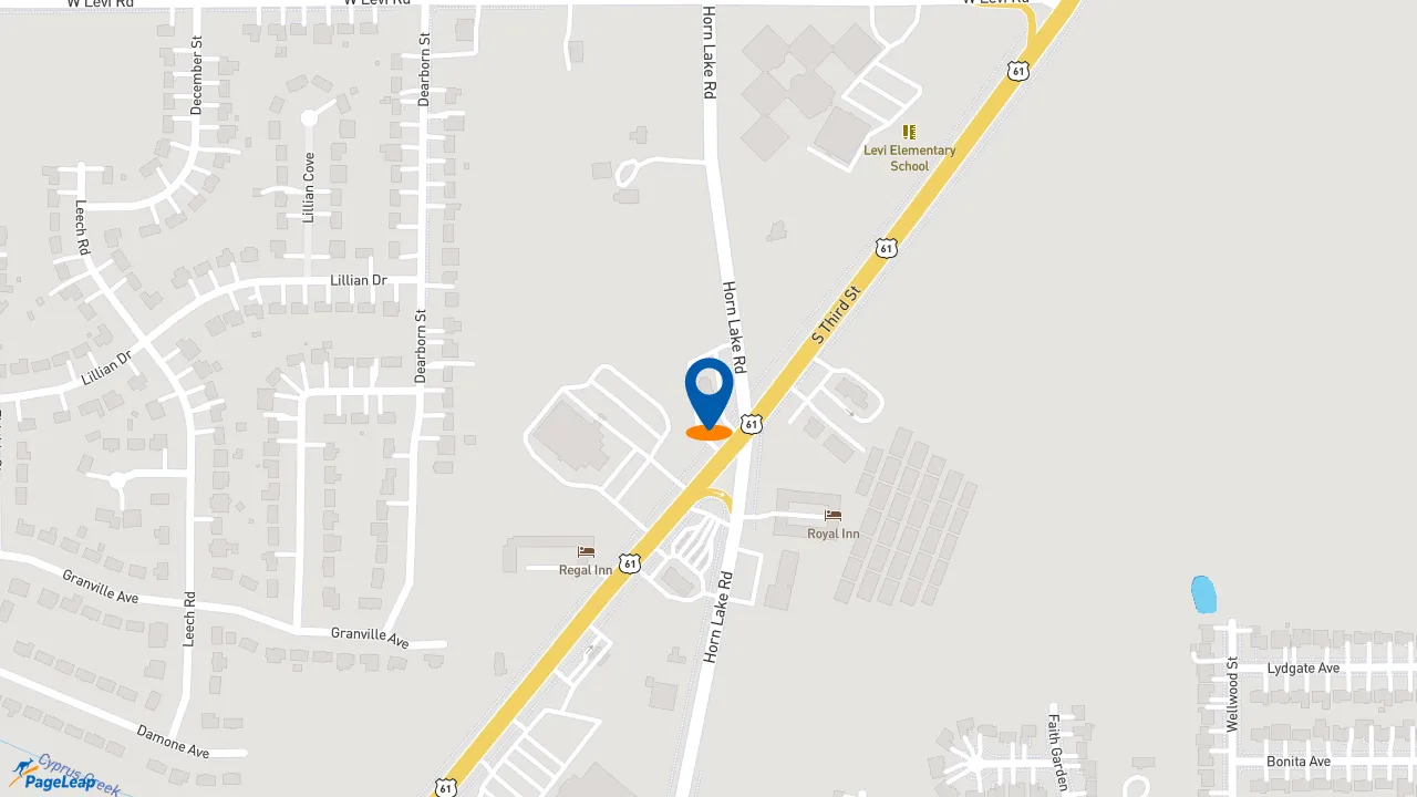 https://pageleap.com map showing location of KFC in Memphis.