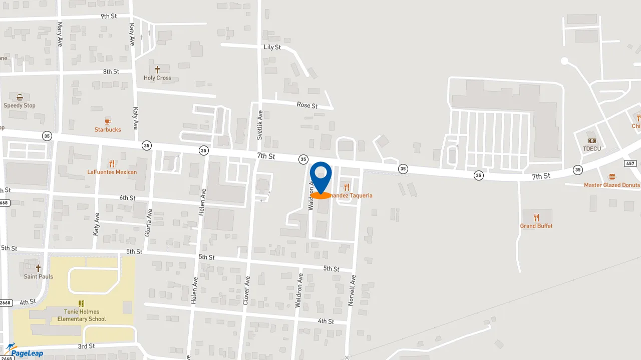 https://pageleap.com map showing location of KFC in Bay City.
