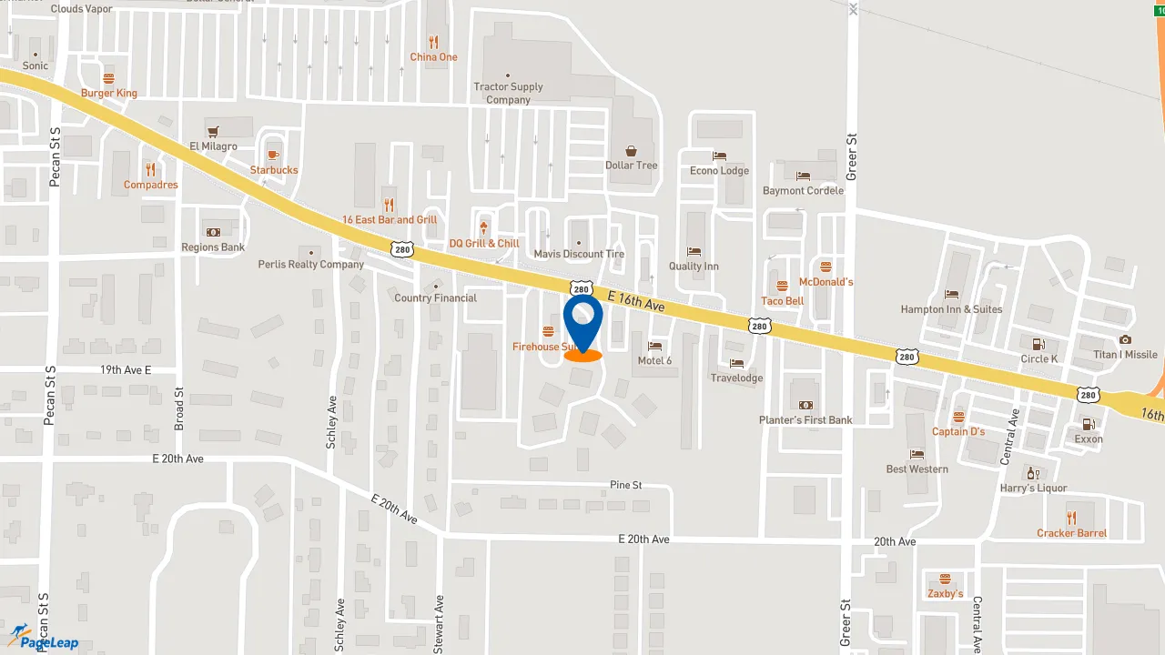 https://pageleap.com map showing location of KFC in Cordele.