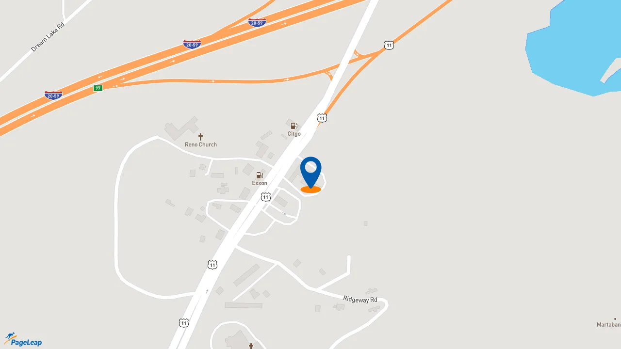 https://pageleap.com map showing location of KFC in Woodstock.