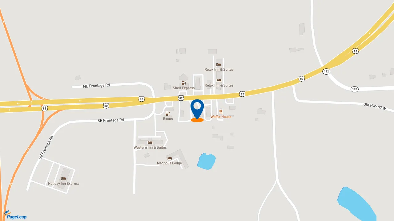 https://pageleap.com map showing location of KFC in Winona.