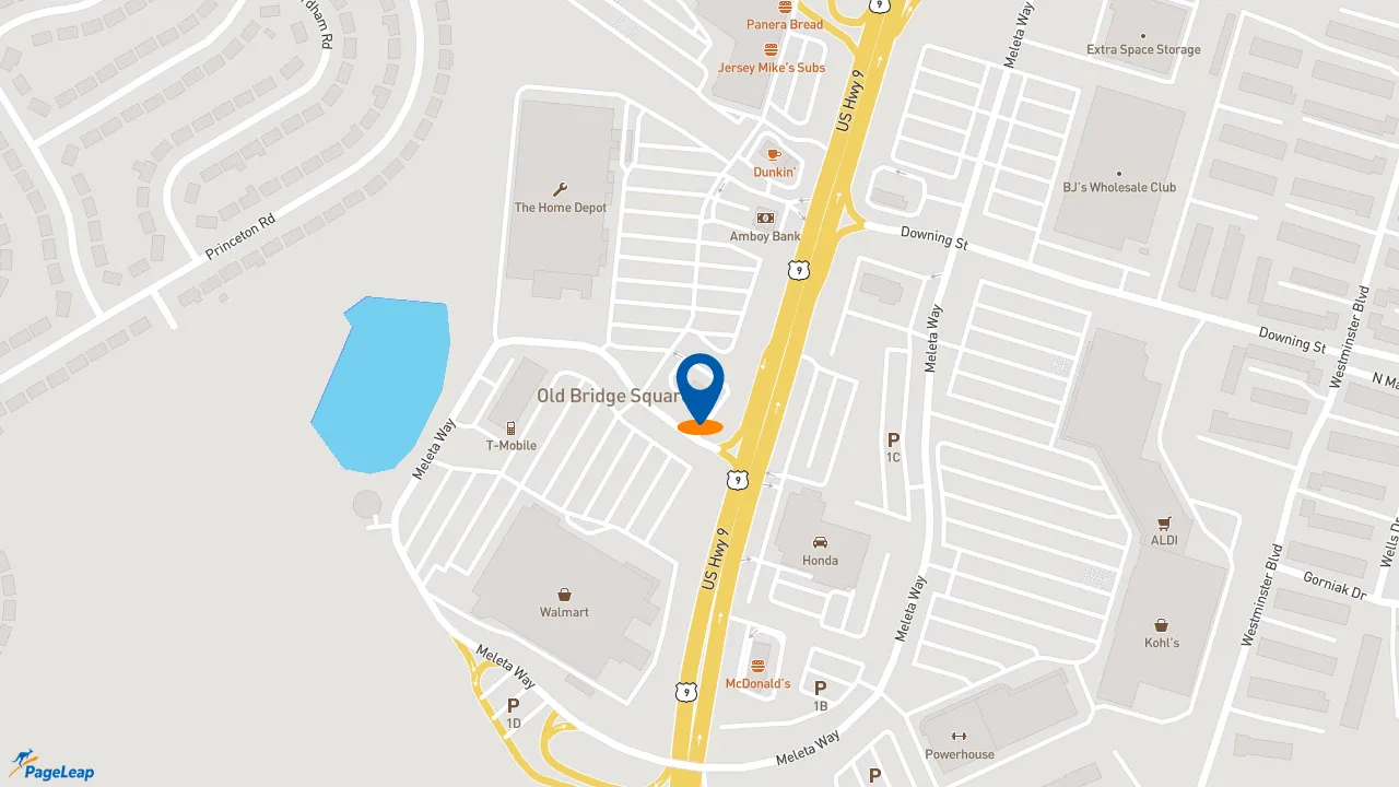https://pageleap.com map showing location of KFC in Old Bridge.