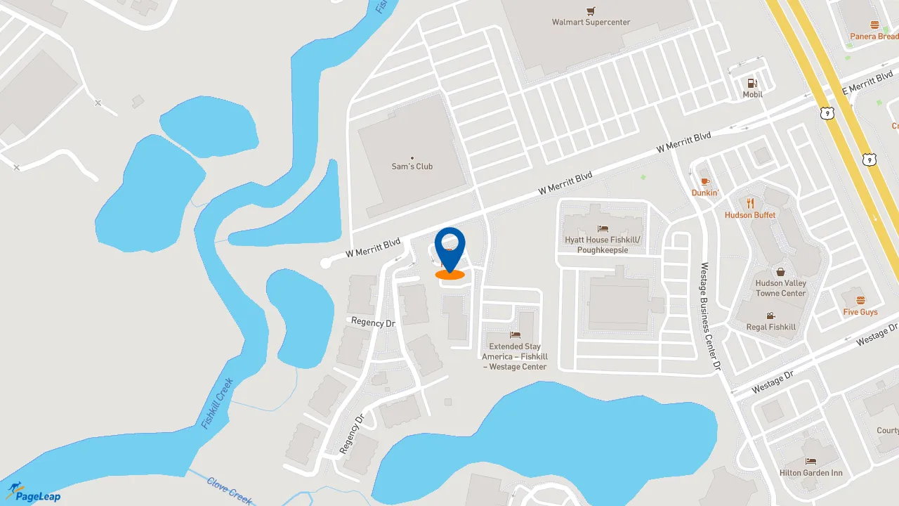 https://pageleap.com map showing location of KFC in Fishkill.