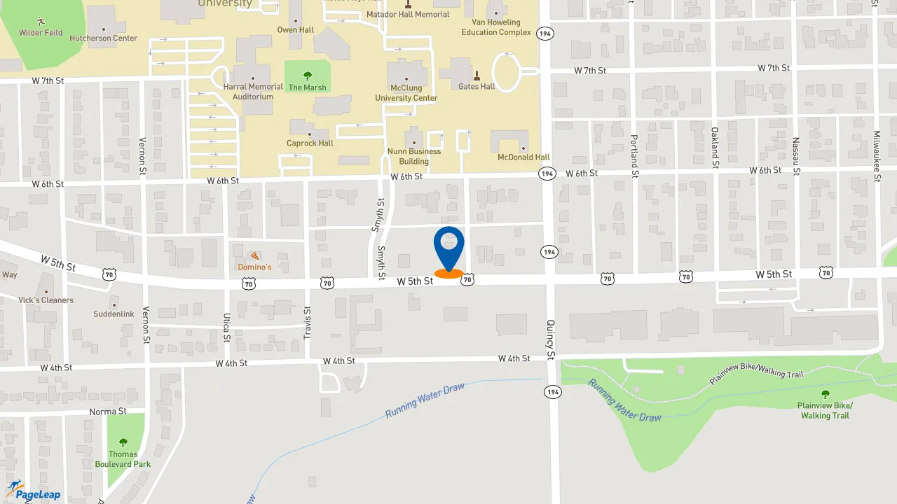 https://pageleap.com map showing location of KFC in Plainview.