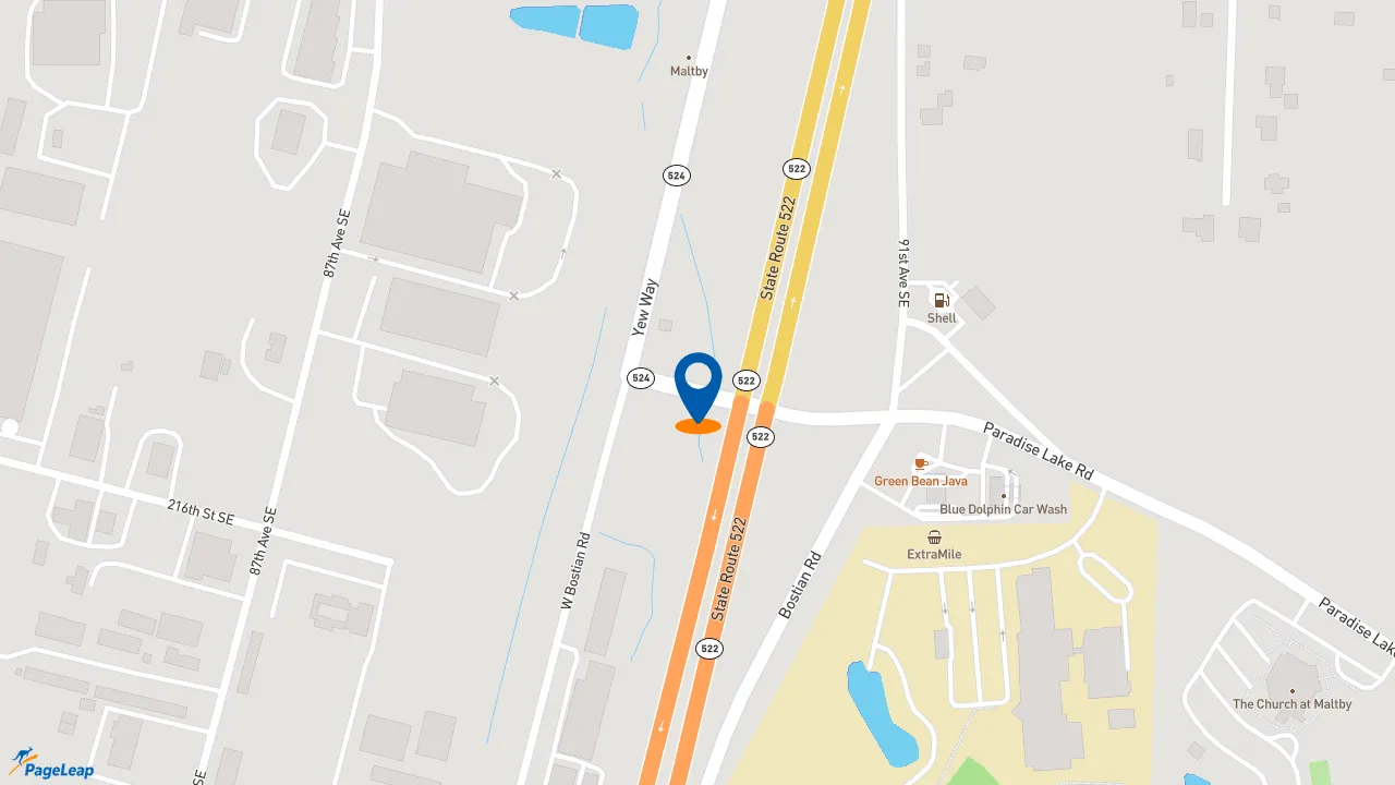 https://pageleap.com map showing location of Krispy Krunchy Chicken in Snohomish.