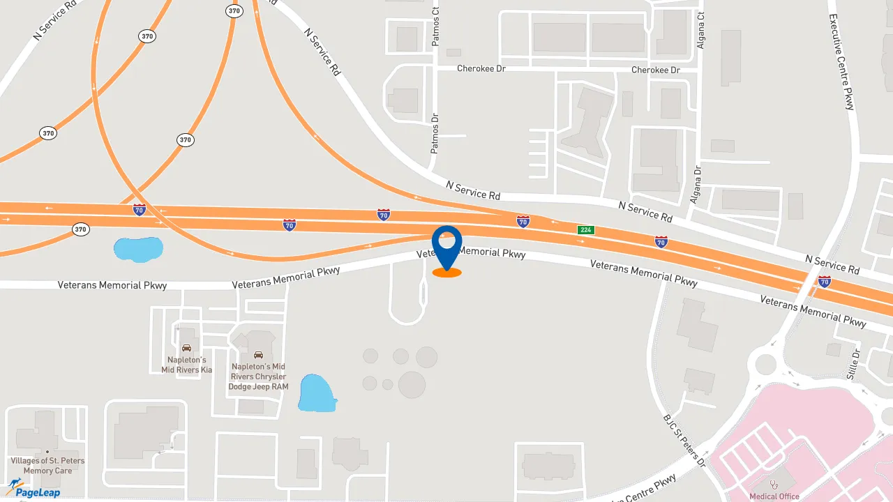 https://pageleap.com map showing location of Lion&#039;s Choice - St. Peters in St. Peters.