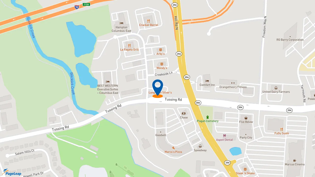 https://pageleap.com map showing location of Long John Silver&#039;s | KFC in Pickerington.