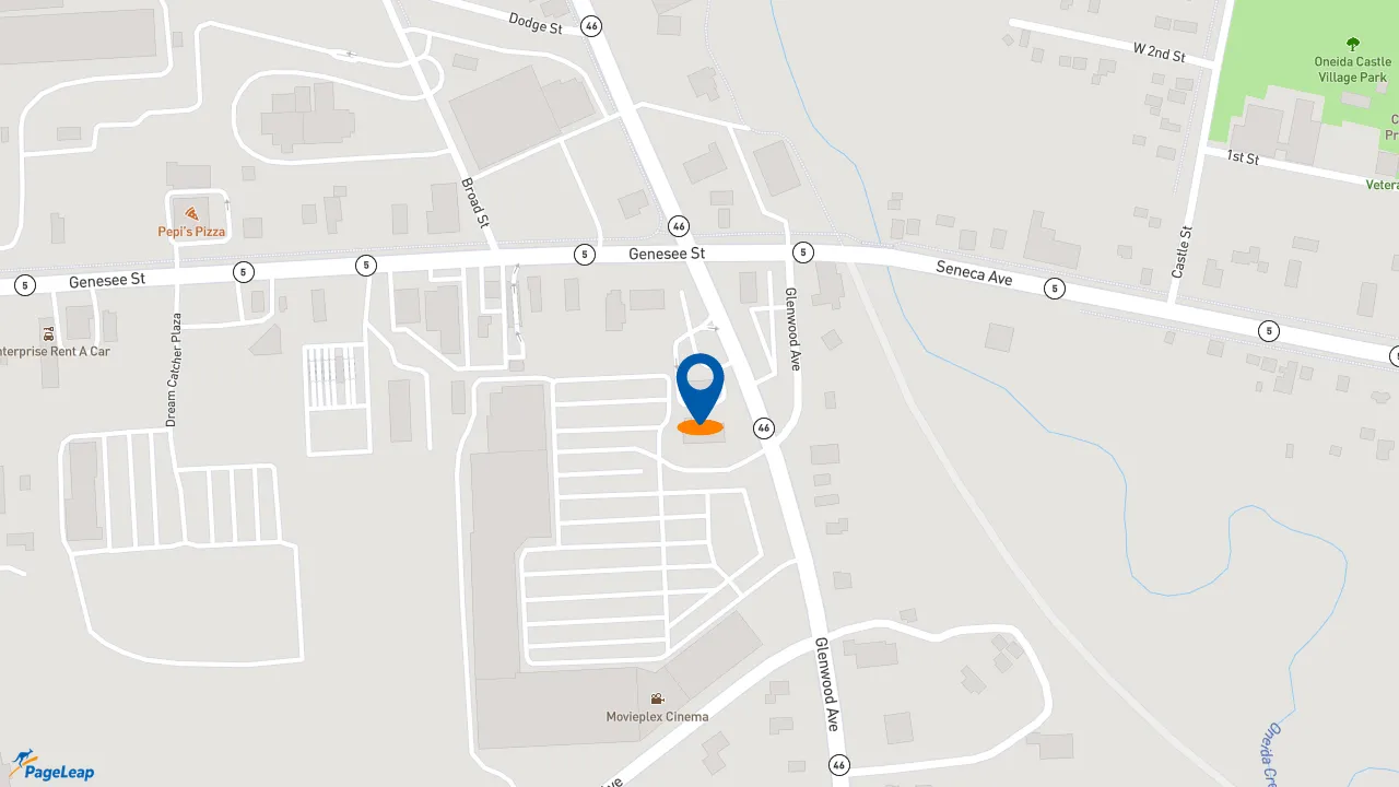 https://pageleap.com map showing location of Long John Silver&#039;s | Taco Bell in City Of Oneida.