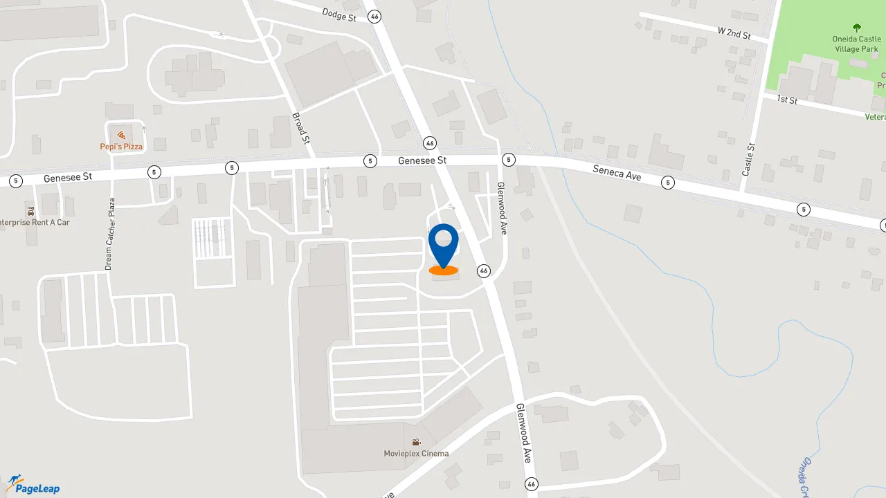 https://pageleap.com map showing location of Long John Silver&#039;s | Taco Bell in Oneida.