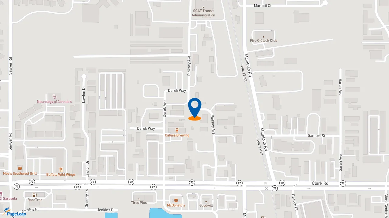 https://pageleap.com map showing location of Lowe&#039;s Automotive Service, Inc. in Sarasota.
