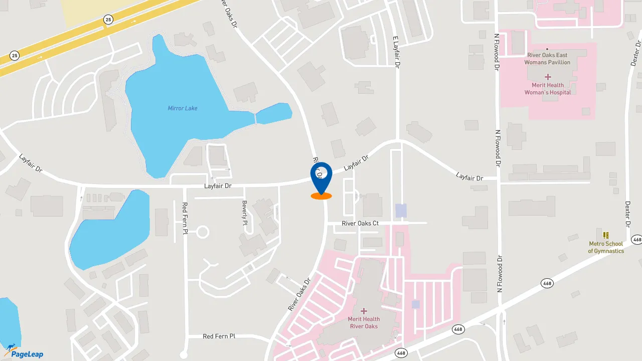 https://pageleap.com map showing location of McAlister&#039;s Deli in Flowood.