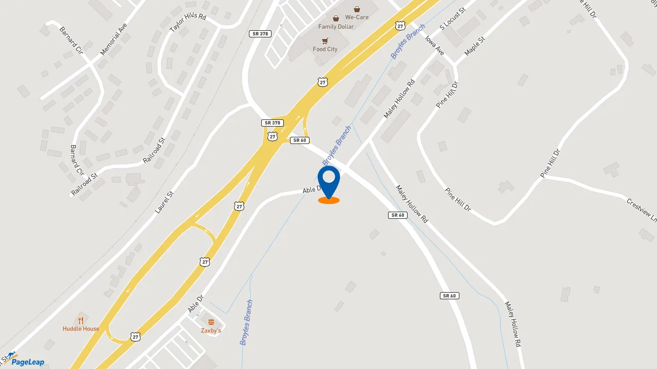 https://pageleap.com map showing location of McDonald&#039;s in Dayton.