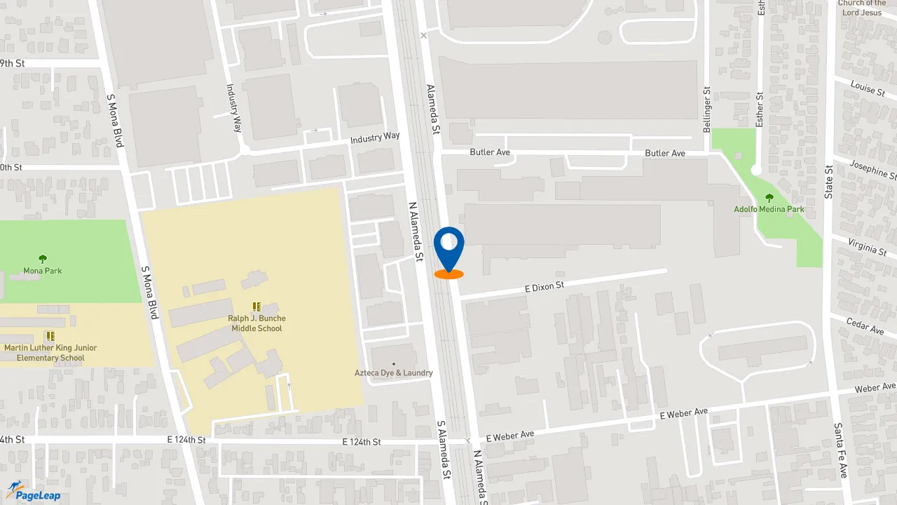 https://pageleap.com map showing location of McDonald&#039;s in Lynwood.