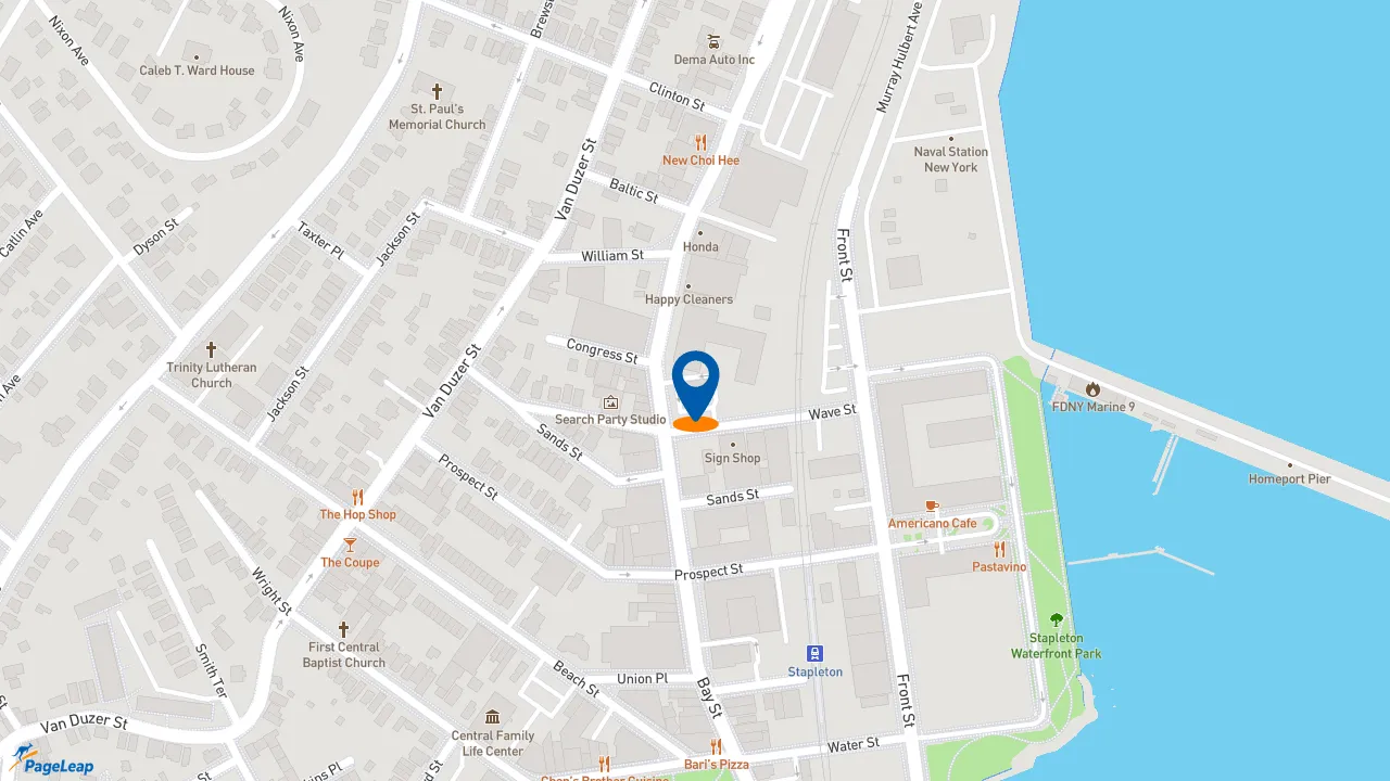 https://pageleap.com map showing location of McDonald&#039;s in City Of New York.