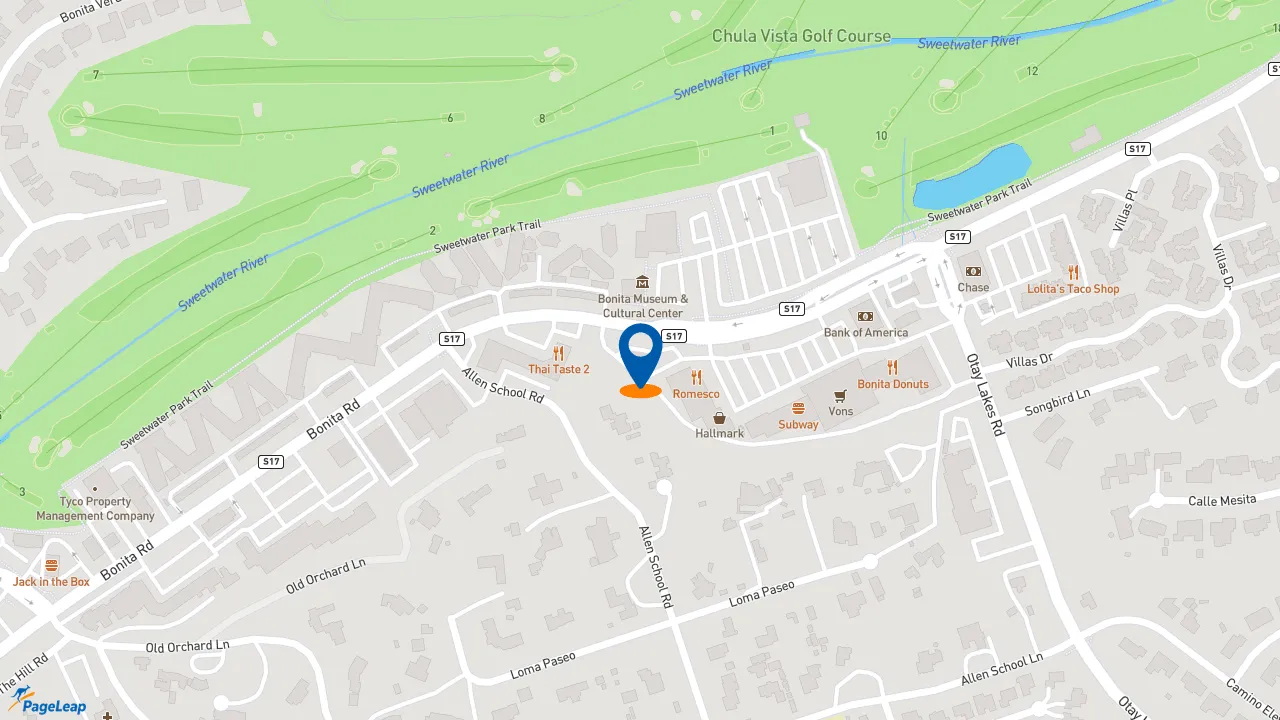 https://pageleap.com map showing location of McDonald&#039;s in Bonita.