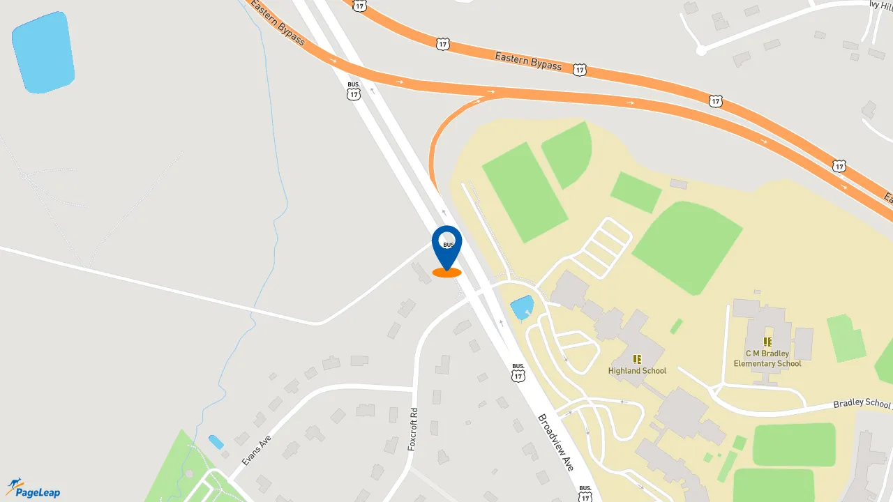 https://pageleap.com map showing location of McDonald&#039;s in Warrenton.