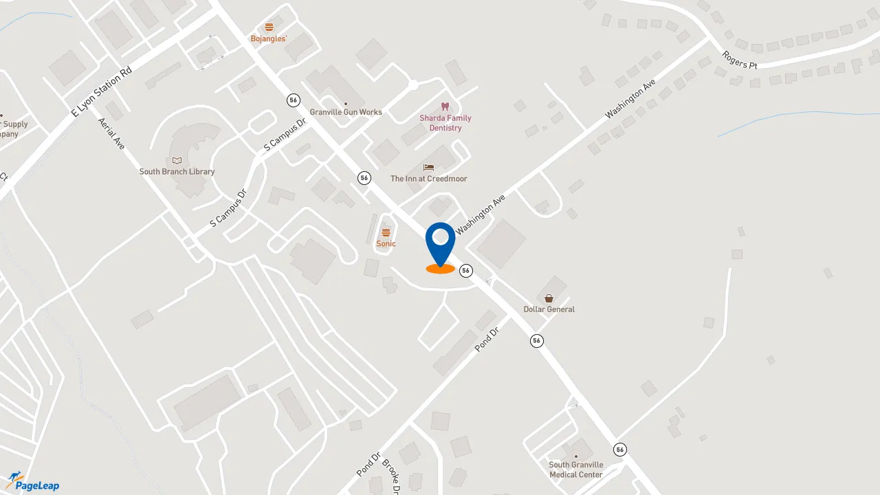 https://pageleap.com map showing location of McDonald&#039;s in Butner.