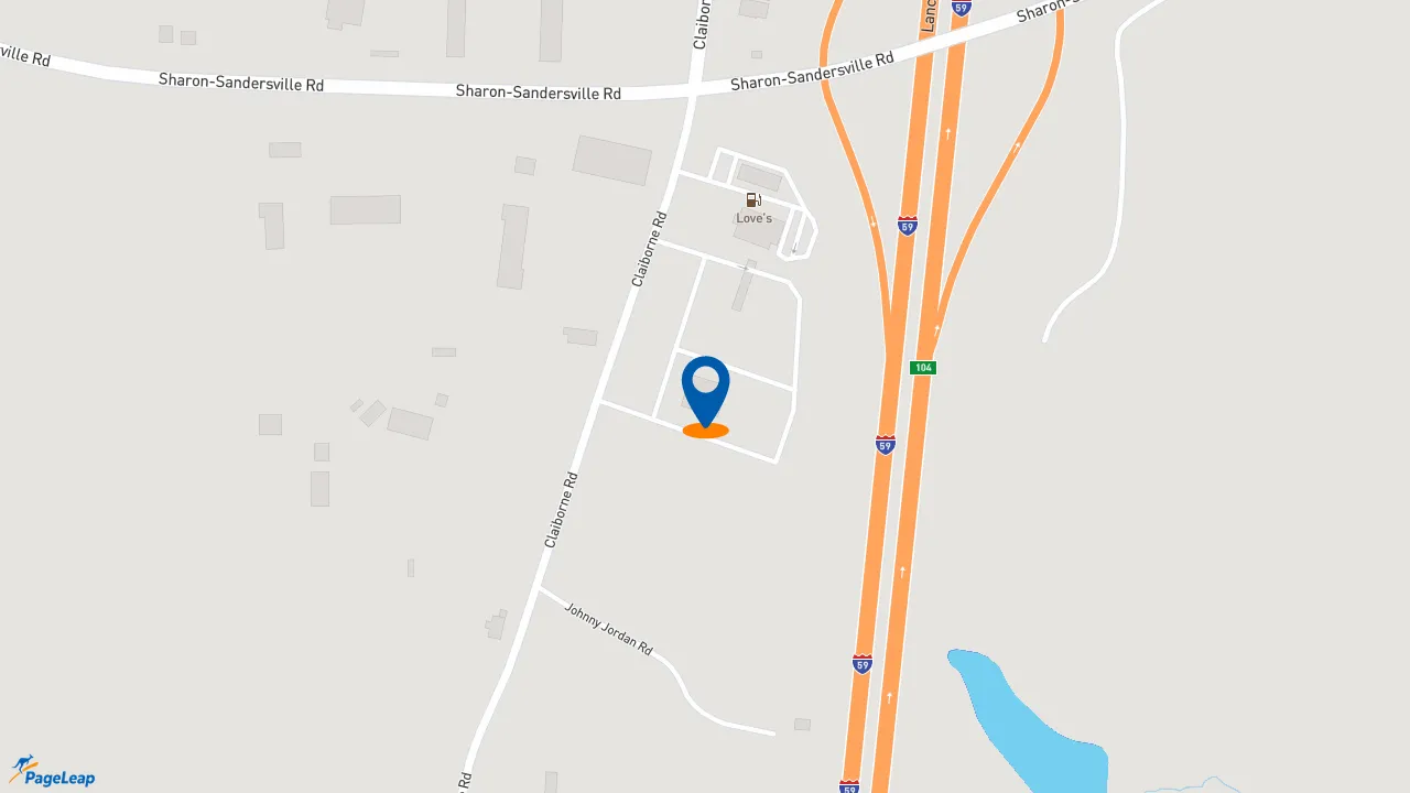 https://pageleap.com map showing location of McDonald&#039;s in Sandersville.