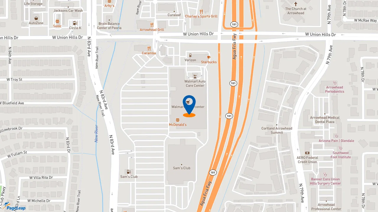 https://pageleap.com map showing location of McDonald&#039;s - CLOSED in Glendale.