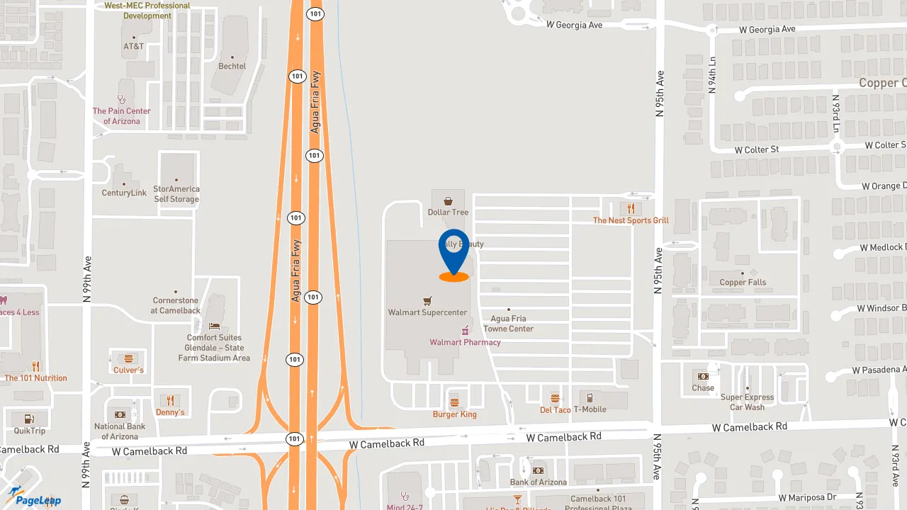 https://pageleap.com map showing location of McDonald&#039;s - CLOSED in Glendale.