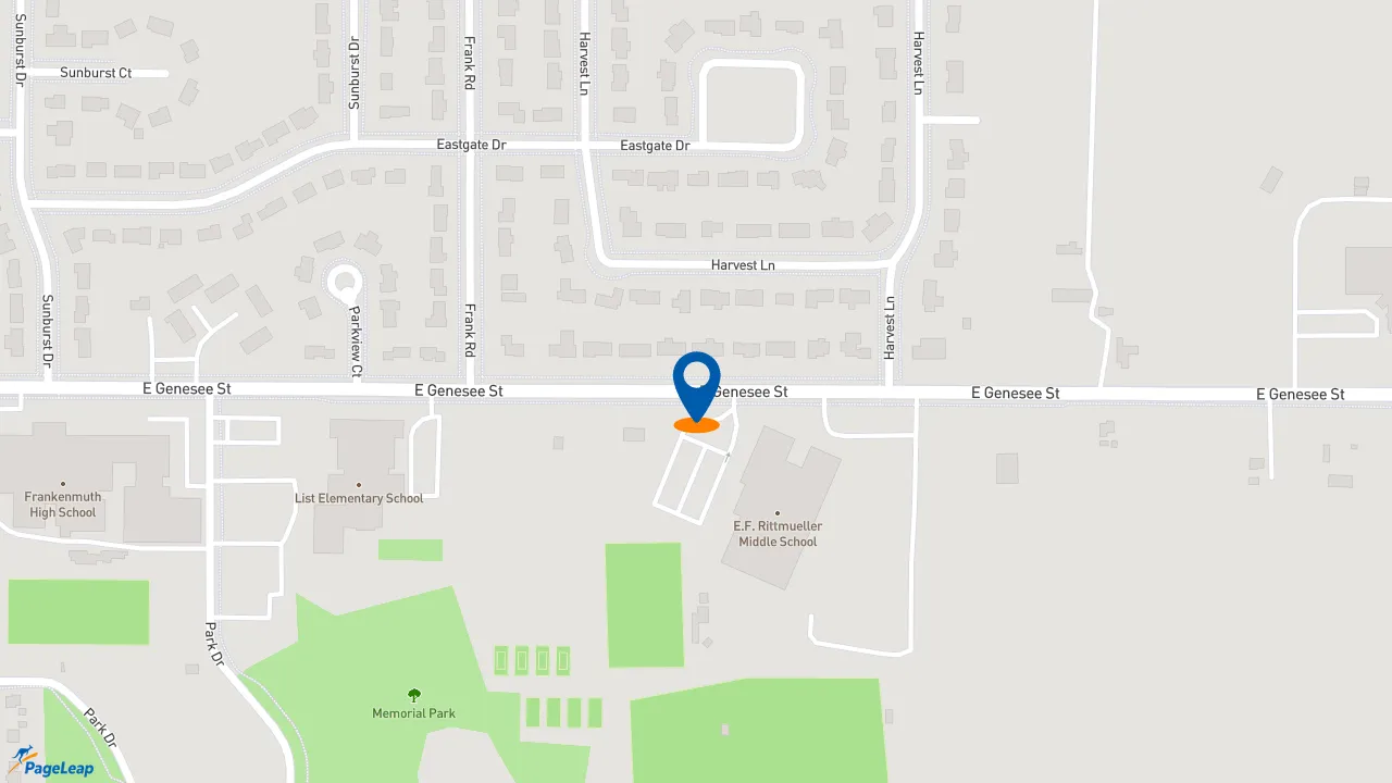 https://pageleap.com map showing location of McDonald&#039;s in Saginaw.