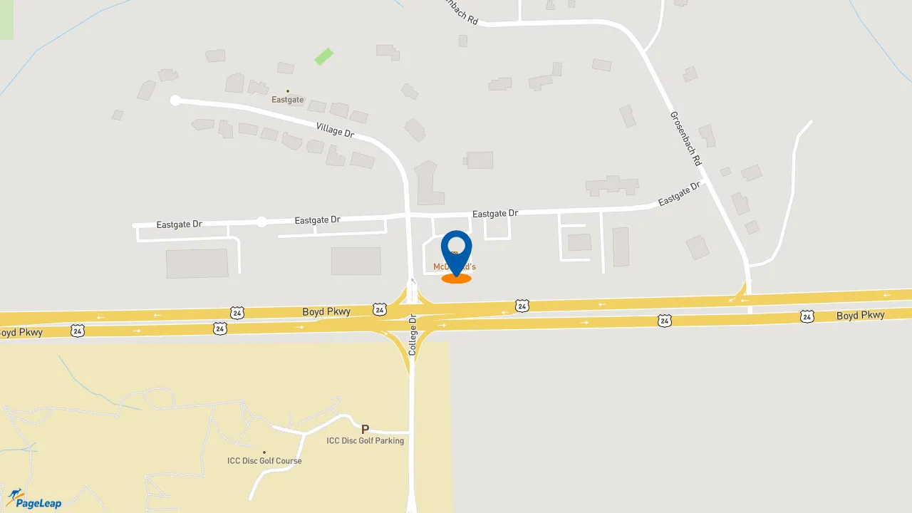 https://pageleap.com map showing location of McDonald&#039;s in Washington.