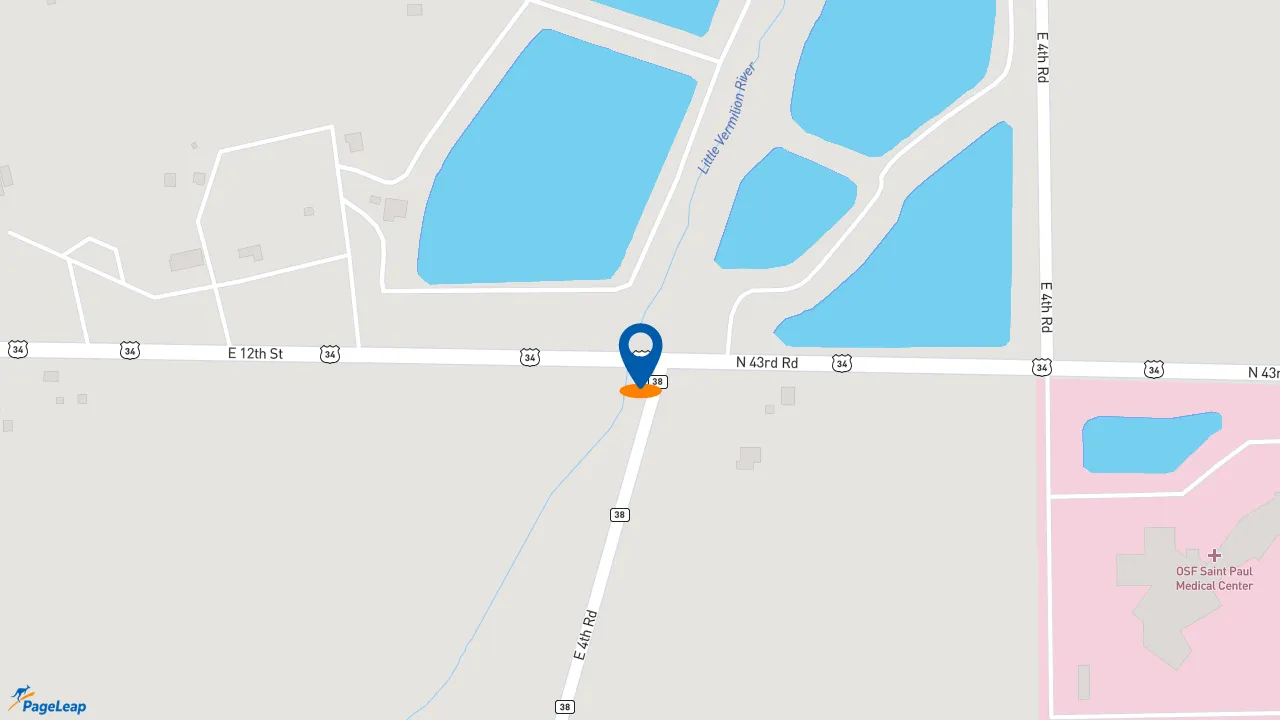 https://pageleap.com map showing location of McDonald&#039;s in Mendota.